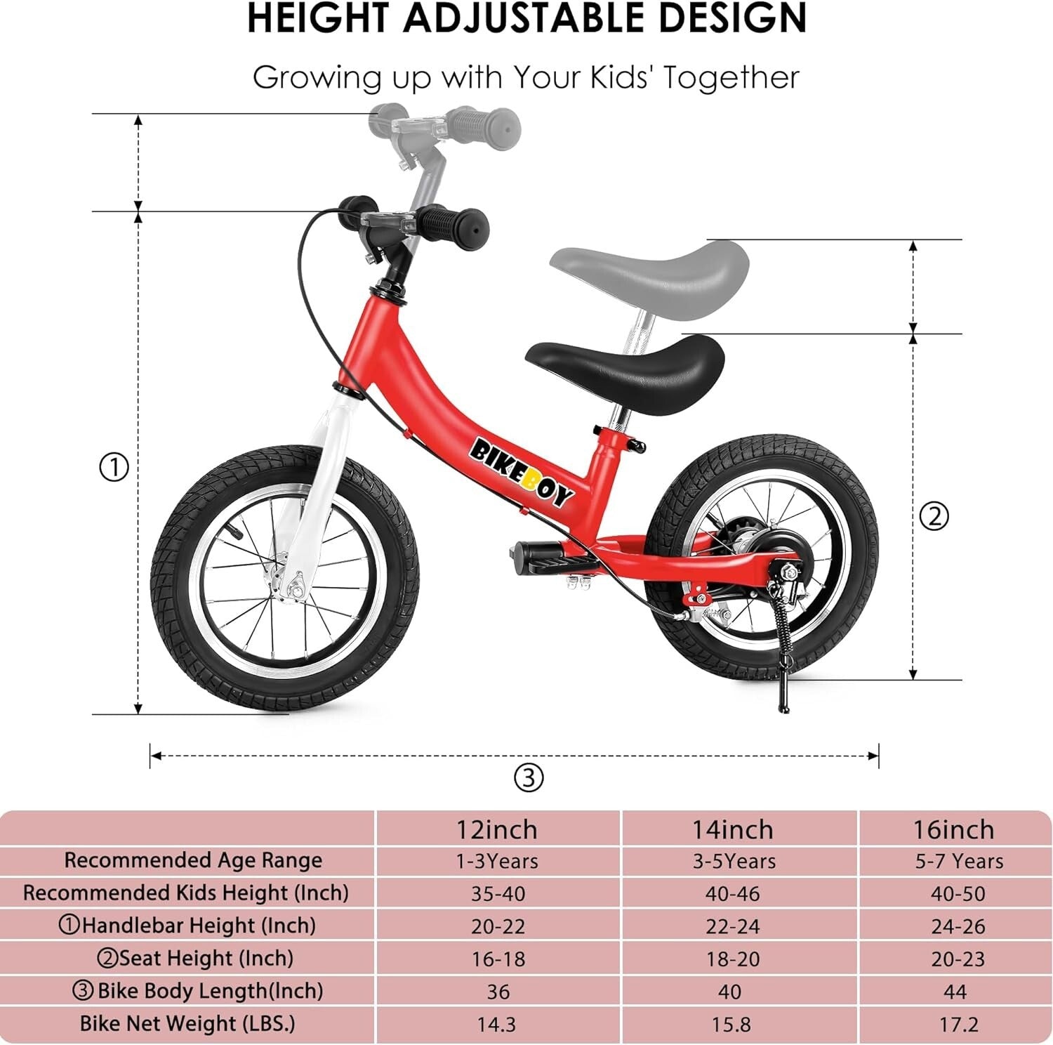 Convertible Balance Bike for Ages 2-7 - Durable Carbon Steel & Easy Switch