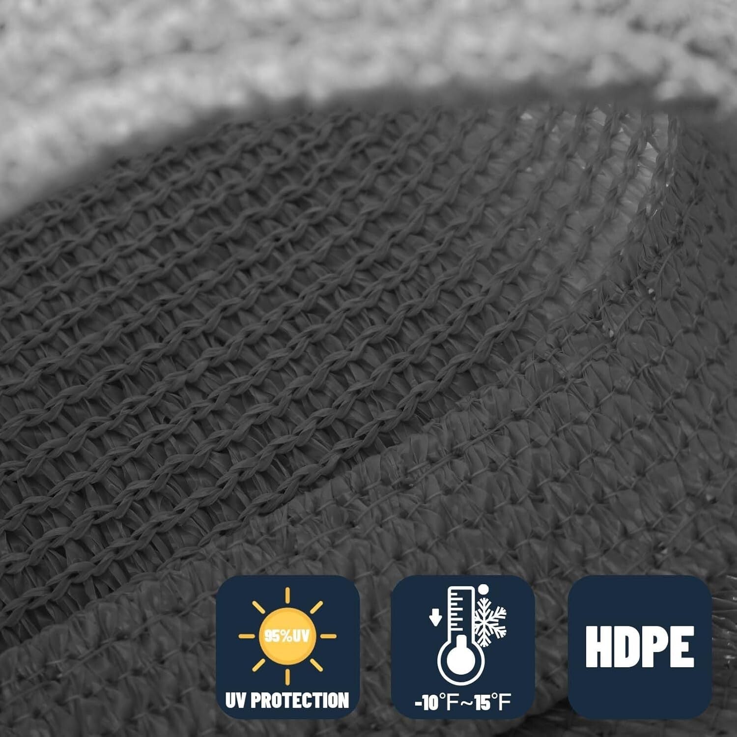 Custom 16'x20' Charcoal Sun Shade Sail - UV Block for Stylish Outdoor Protection