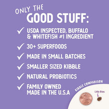 Load image into Gallery viewer, Grain-Free Buffalo &amp; Whitefish Little Bites 23.5 lb - Perfect for Small Dogs