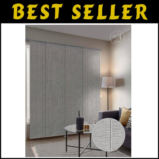 Blackout Adjustable Patio Door Blinds - Thermal Insulated & Cordless Design