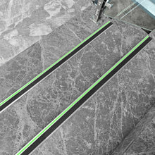 Load image into Gallery viewer, Aluminum Stair Nosing with Anti-Slip &amp; Glow Strip for Enhanced Visibility - 2pc