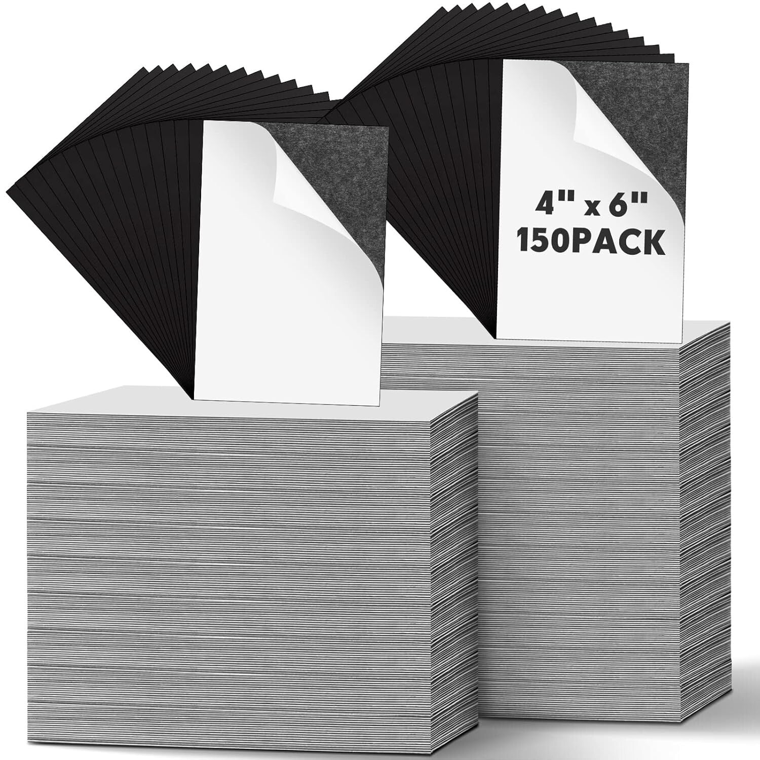 Adhesive Backing Magnetic Sheets 4x6 - Perfect for Photos & Crafts (150 Pcs)