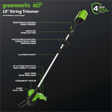 Load image into Gallery viewer, Eco-Friendly 60V Trimmer &amp; 540 CFM Leaf Blower Combo Kit - Lightweight Design