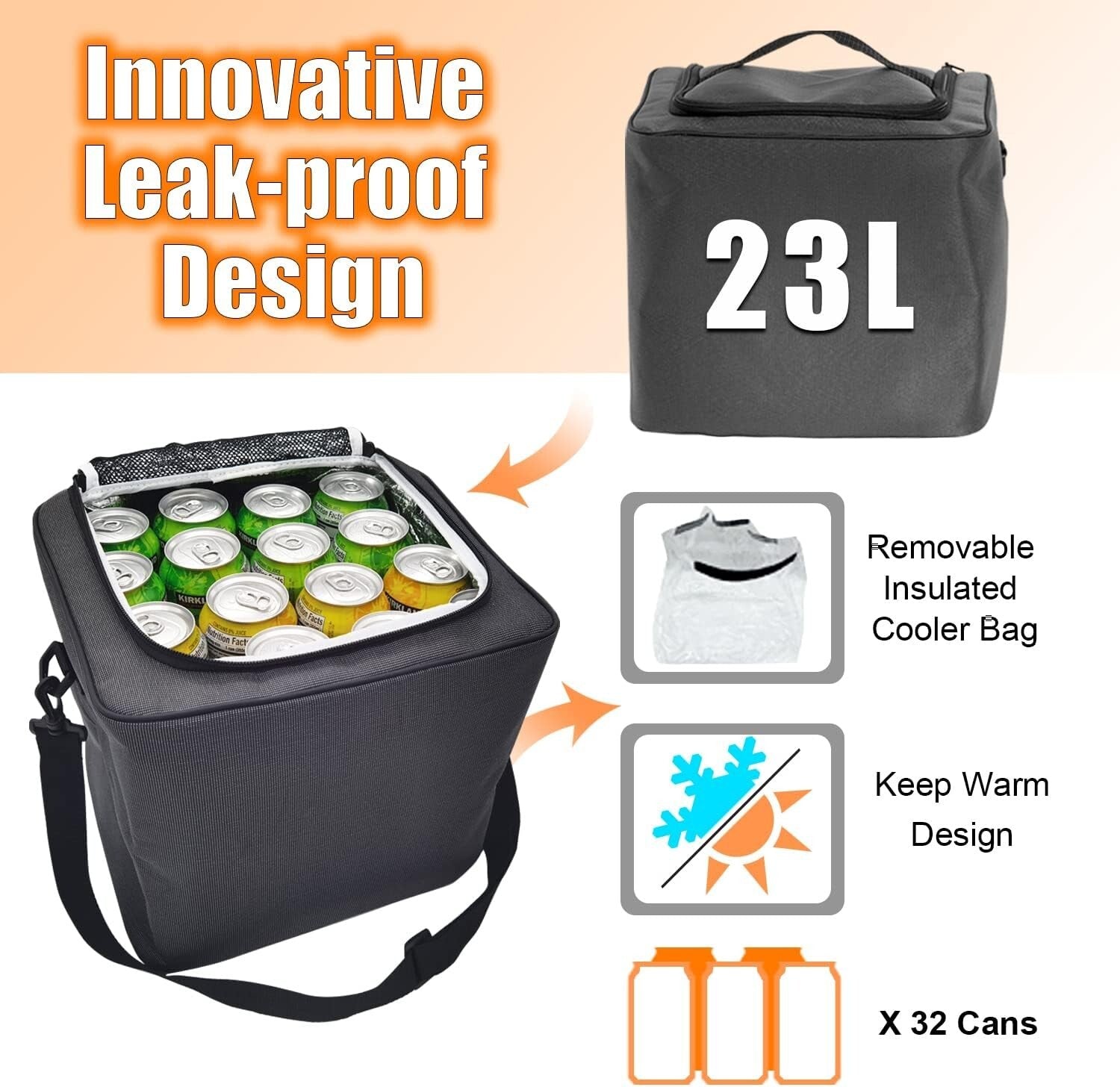 4-in-1 Car Trunk Organizer with Leakproof Cooler Bag - Durable & Adjustable