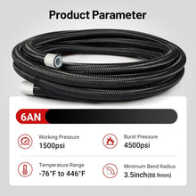 Load image into Gallery viewer, High-Pressure 6AN PTFE Fuel Line Fitting Kit - 25FT Braided Hose for Heavy Use