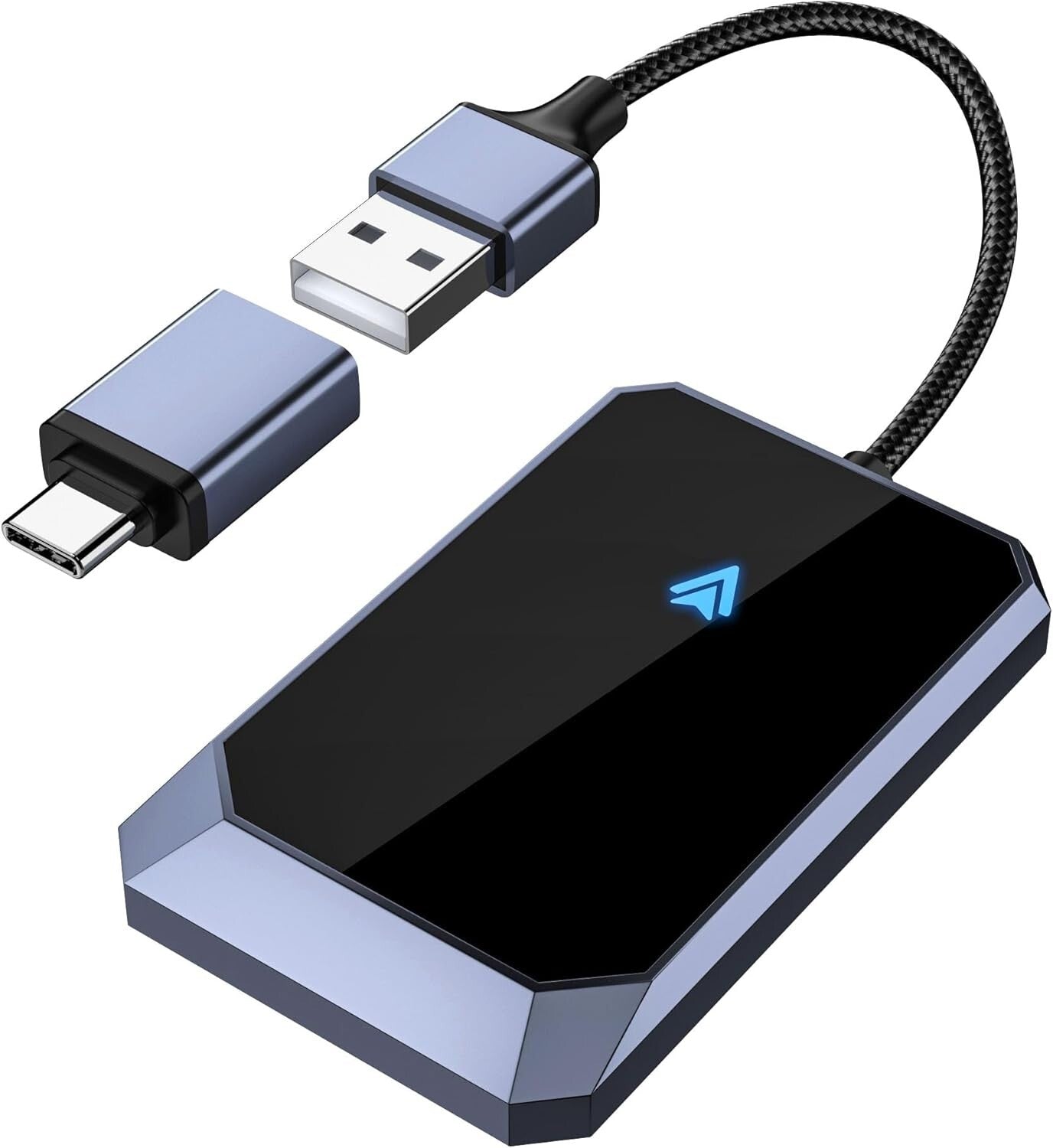 Plug-and-Play Wireless Adapter for Android Auto - Compatible with 800+ Cars