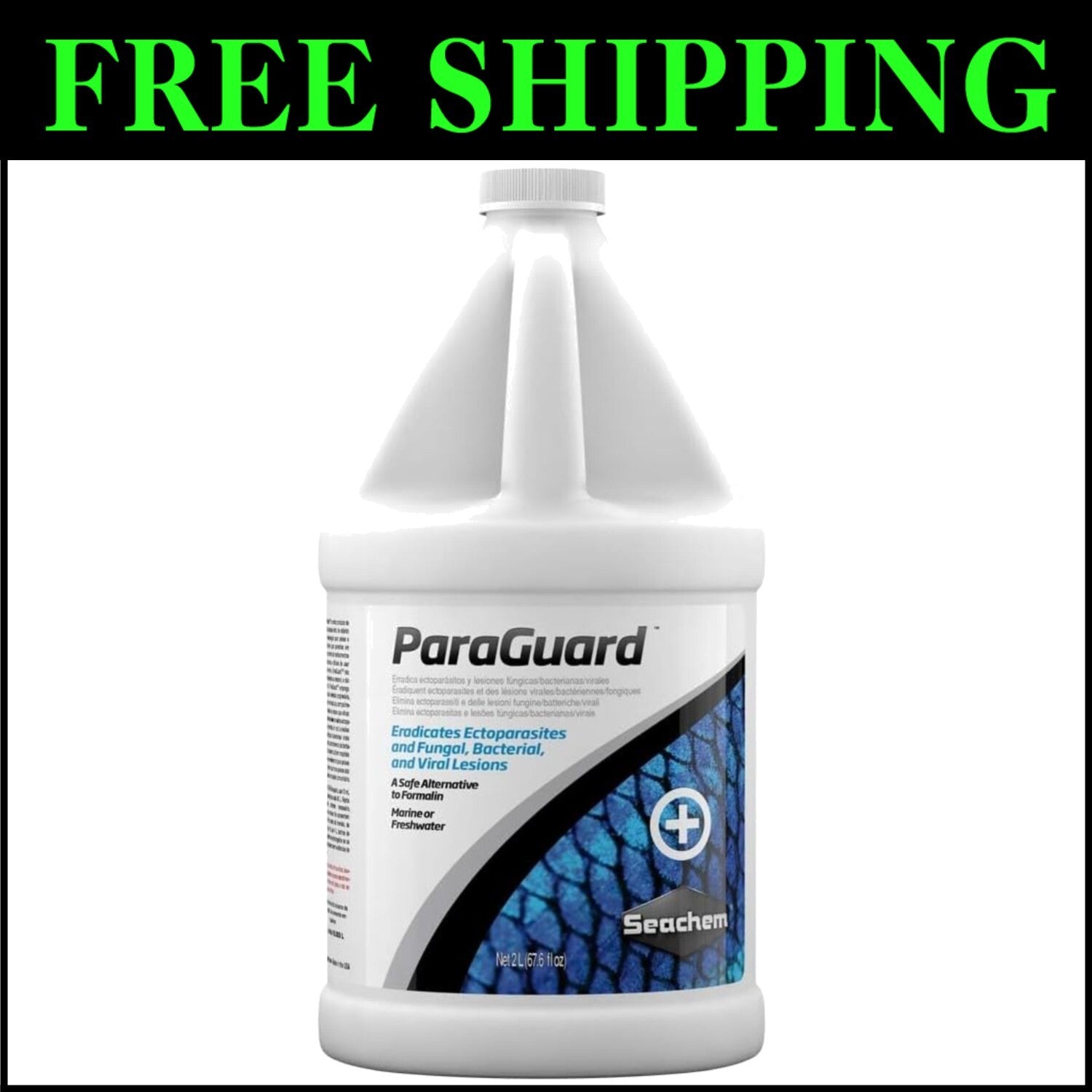 Reliable Fish Care Solution - ParaGuard 2 L Active Liquid for Healthy Aquariums