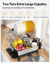 Load image into Gallery viewer, Extra Large Dish Drying Rack With Drainboard - Ideal for Families &amp; Kitchen Use