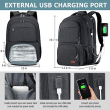 Load image into Gallery viewer, Insulated Lunch Backpack &amp; 17-Inch Laptop Carrier - Stylish &amp; Functional Design