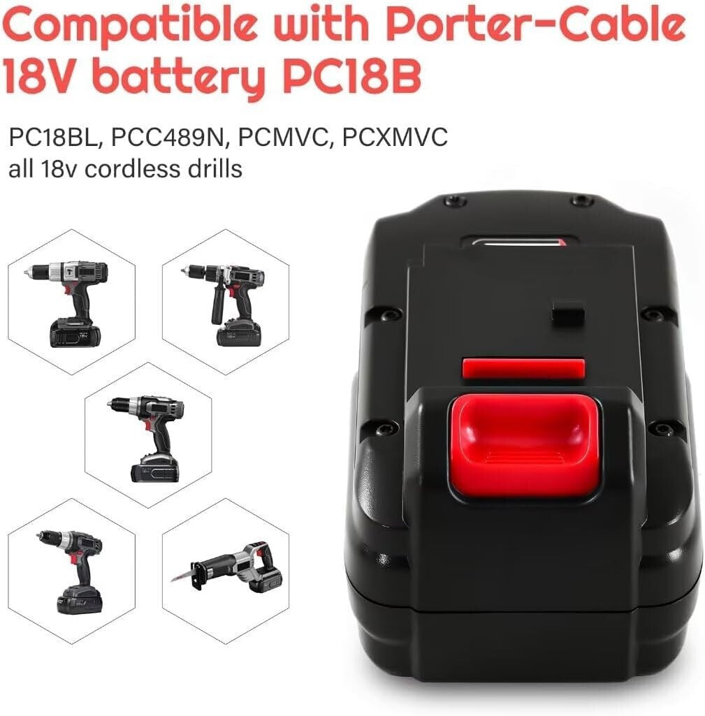 High Capacity Ni-Mh 3600mAh 2-Pack Battery Compatible with Porter Cable Tools