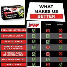 Load image into Gallery viewer, Premium Sports Tape Bundle - 24 Rolls and 6 Finger Rolls for Ultimate Protection