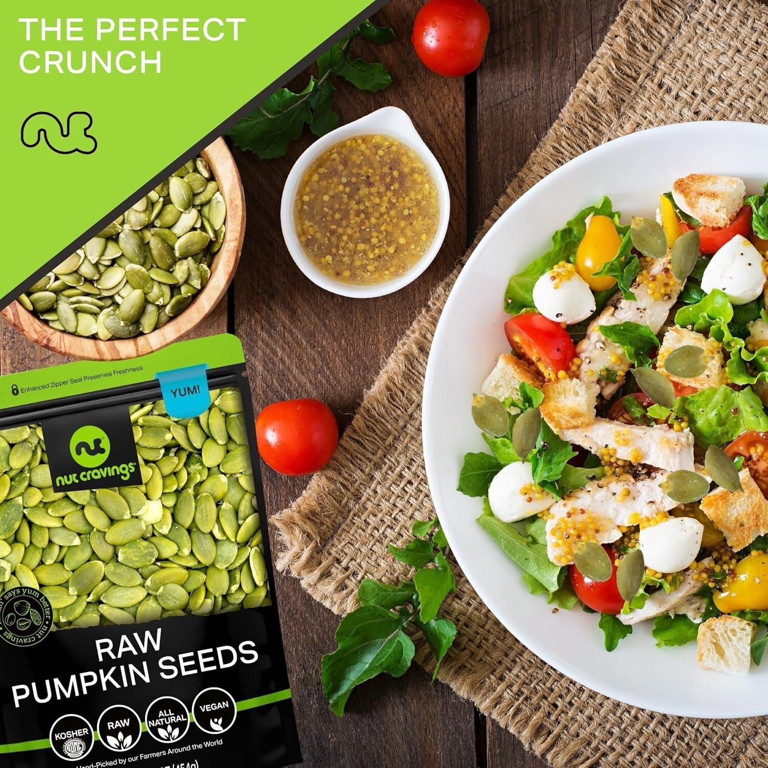 80oz Raw Pumpkin Seeds Pepitas - Unsalted Crunchy Vegan Snack in Resealable Bag