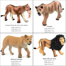 Load image into Gallery viewer, Durable Eco-Friendly 13-Piece Lion Figurine Playset for Kids' Imaginative Play
