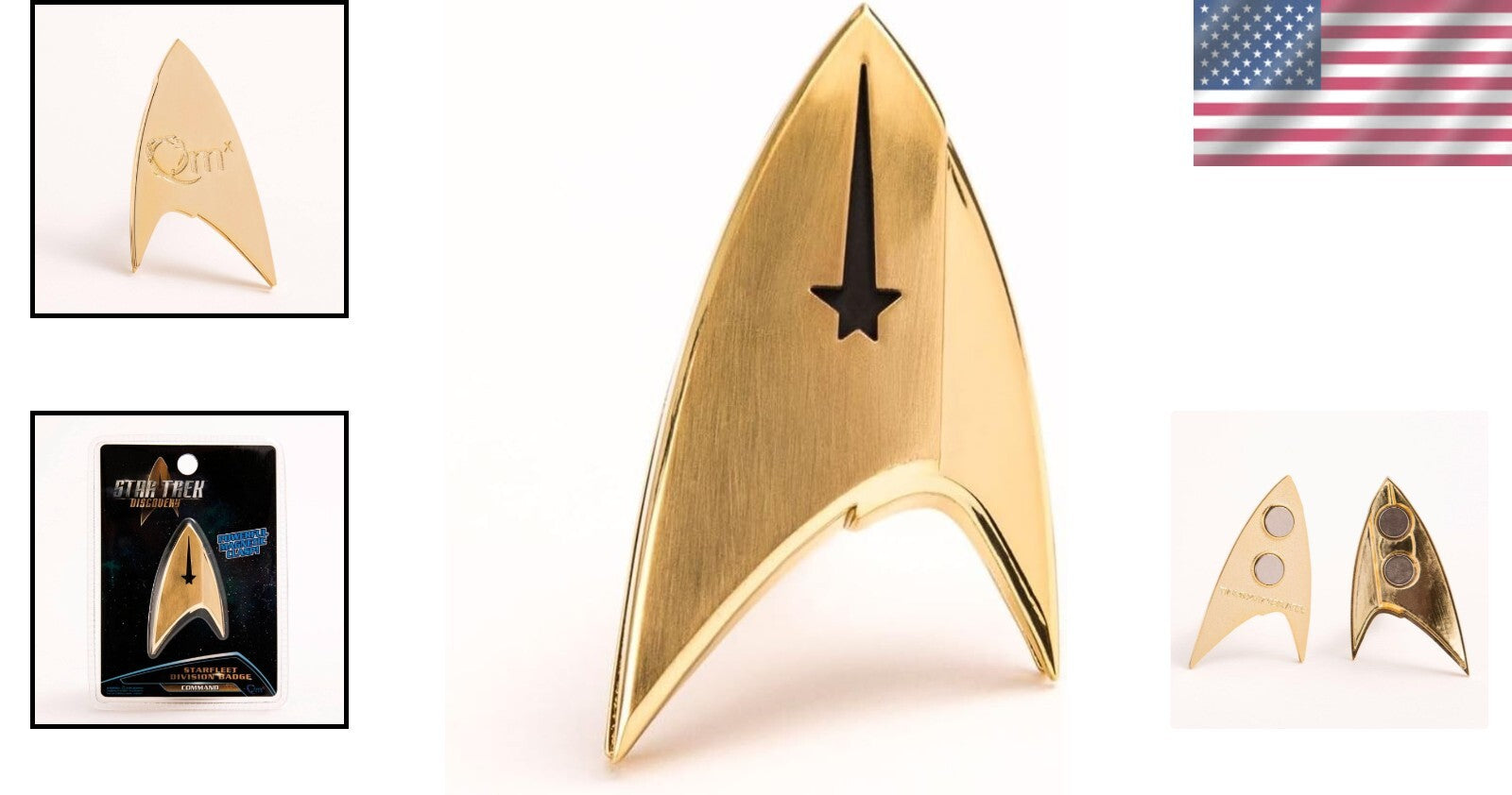 Versatile Star Trek Insignia Badge - Unique Split-Delta Design & Magnetic Clasp
