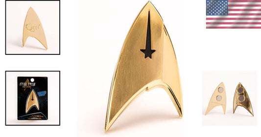 Versatile Star Trek Insignia Badge - Unique Split-Delta Design & Magnetic Clasp