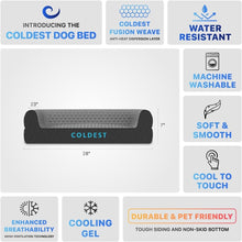 Load image into Gallery viewer, The Coldest Cozy - Medium Dog Bed with Cooling Gel, Anti-Slip &amp; Water-Resistant