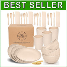 Load image into Gallery viewer, Lightweight and Unbreakable Dinnerware Set - Microwave &amp; Dishwasher Safe for 4