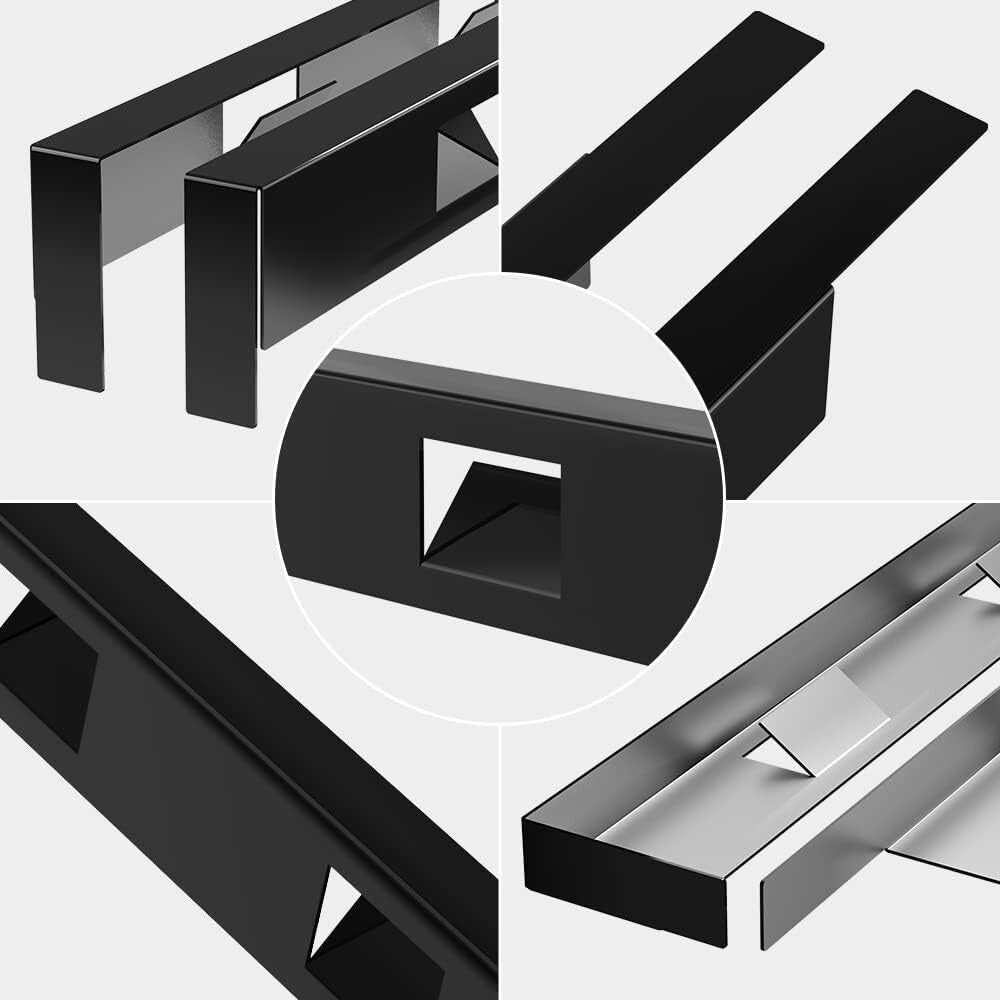 Sleek and Durable 2Pcs Stainless Steel Stove Gap Filler - Heat-Resistant Design