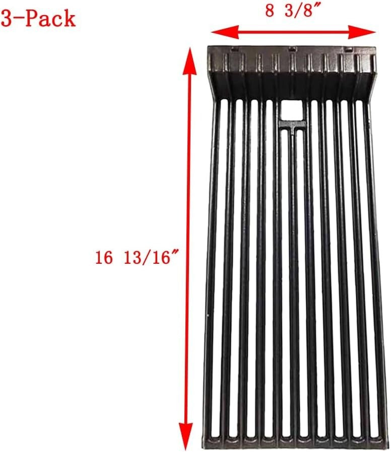 BroilMaster-Compatible Cast Iron Grates - 3-Pack with Heavy-Duty Performance