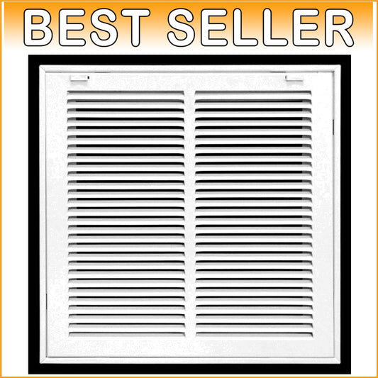 Elegant 14'' x 14'' Steel Return Air Filter Grille - Removable Face for Easy Use