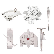 Load image into Gallery viewer, Professional Welding Measurement Tools Set: 6 Stainless Steel Gauges Included