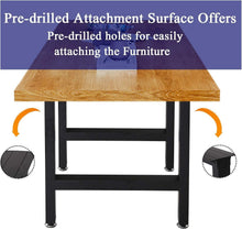 Load image into Gallery viewer, 28” Heavy Duty Iron Desk Legs - Modern Powder Coated Black for Easy Assembly