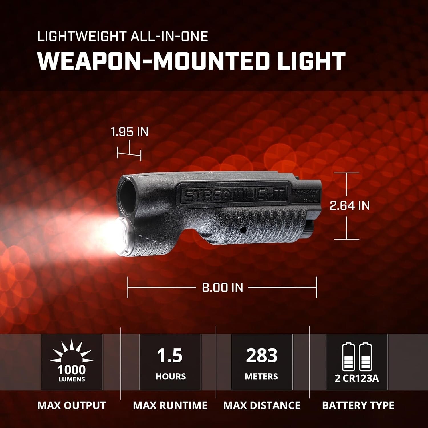 High-Performance TL-Racker Forend Light - 1000 Lumen for Mossberg 12 Gauge