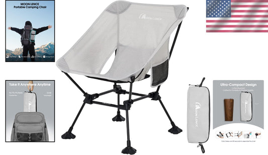Revolutionary Third Generation Lightweight Camping Chair - Max 400 lbs Support