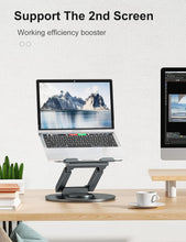 Load image into Gallery viewer, Height Adjustable Sit-to-Stand Laptop Riser with 360° Rotation – For All Laptops