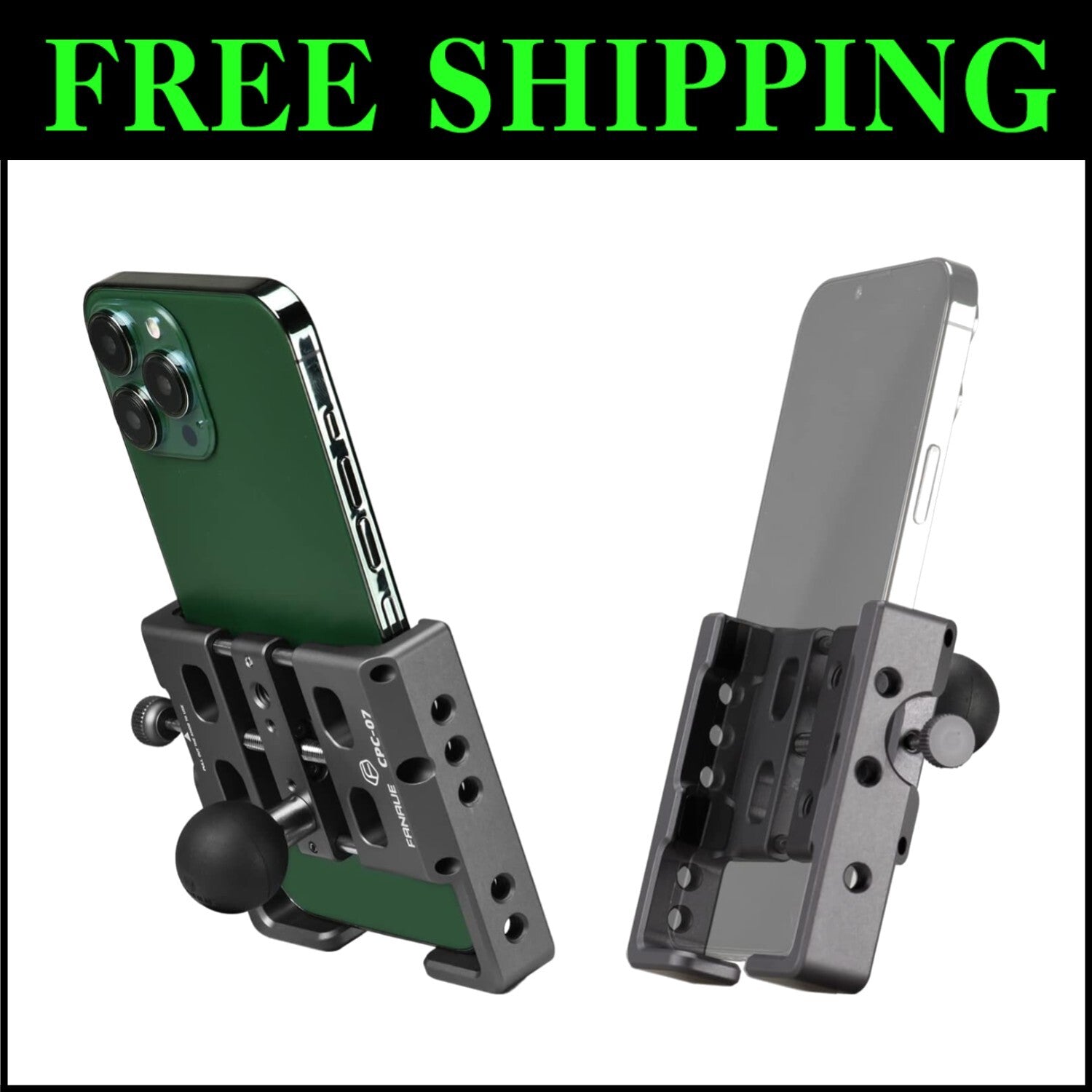 1'' Ball Aluminum Phone Holder for Motorcycles & Bikes - Universally Compatible