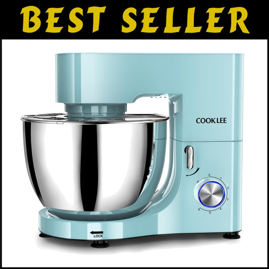 660W Electric Stand Mixer – 9.5 Qt Capacity, Blue Kitchen Mixer with Attachments