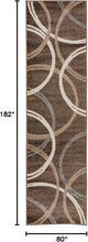 Load image into Gallery viewer, Stylish 2'7" x 6' Brown Area Rug, Soft Polypropylene, Perfect for Indoor Living