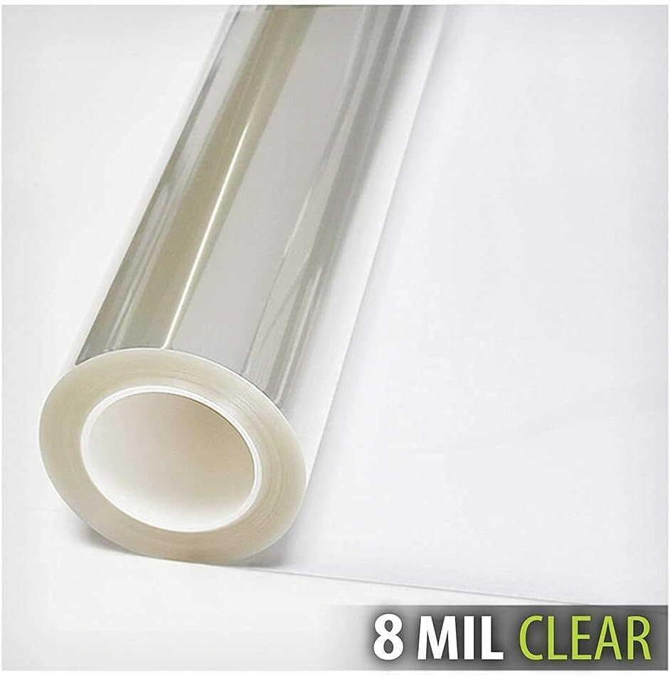 Crystal Clear Shatter-Resistant Window Film 48in X 12ft – Safety & UV Shield