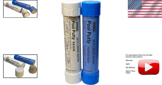 All-Purpose 14oz White Epoxy Putty - Underwater Sealer for Pools, Auto, and Home