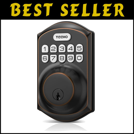 Smart Keyless Entry Deadbolt Lock with Keypad - Easy Install - Oil Rubbed Bronze