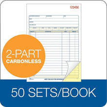 Load image into Gallery viewer, Efficient Sales Order Book, 2-Part Carbonless, 50 Sets, Compact Size, 12 Pack