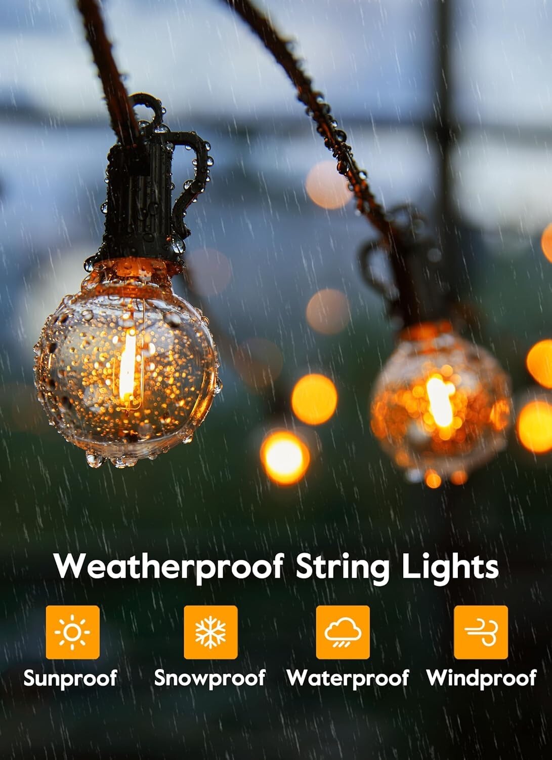 G40 1W LED Bulbs: 50-Pack Shatterproof Warm White Light for Indoor & Outdoor Use