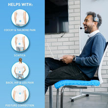 Load image into Gallery viewer, Breathable Large Gel Seat Cushion for Office, Car, &amp; Wheelchair Use - 19.7''