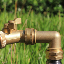 Load image into Gallery viewer, Quality Solid Brass 90-Degree Hose Elbow Connector - Pack of 10 for Durability