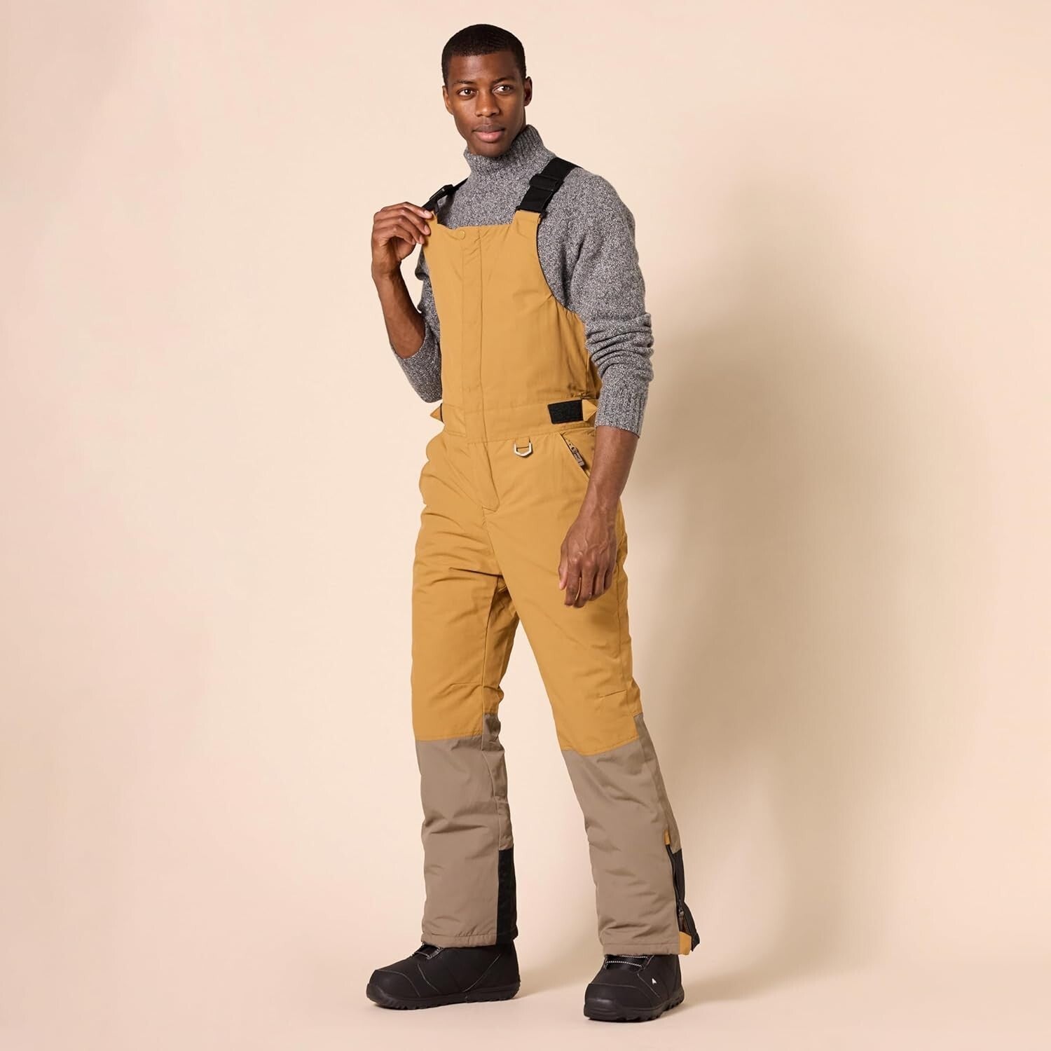 Men's Water-Resistant Bib Overalls - Perfect for Winter Sports and Activities