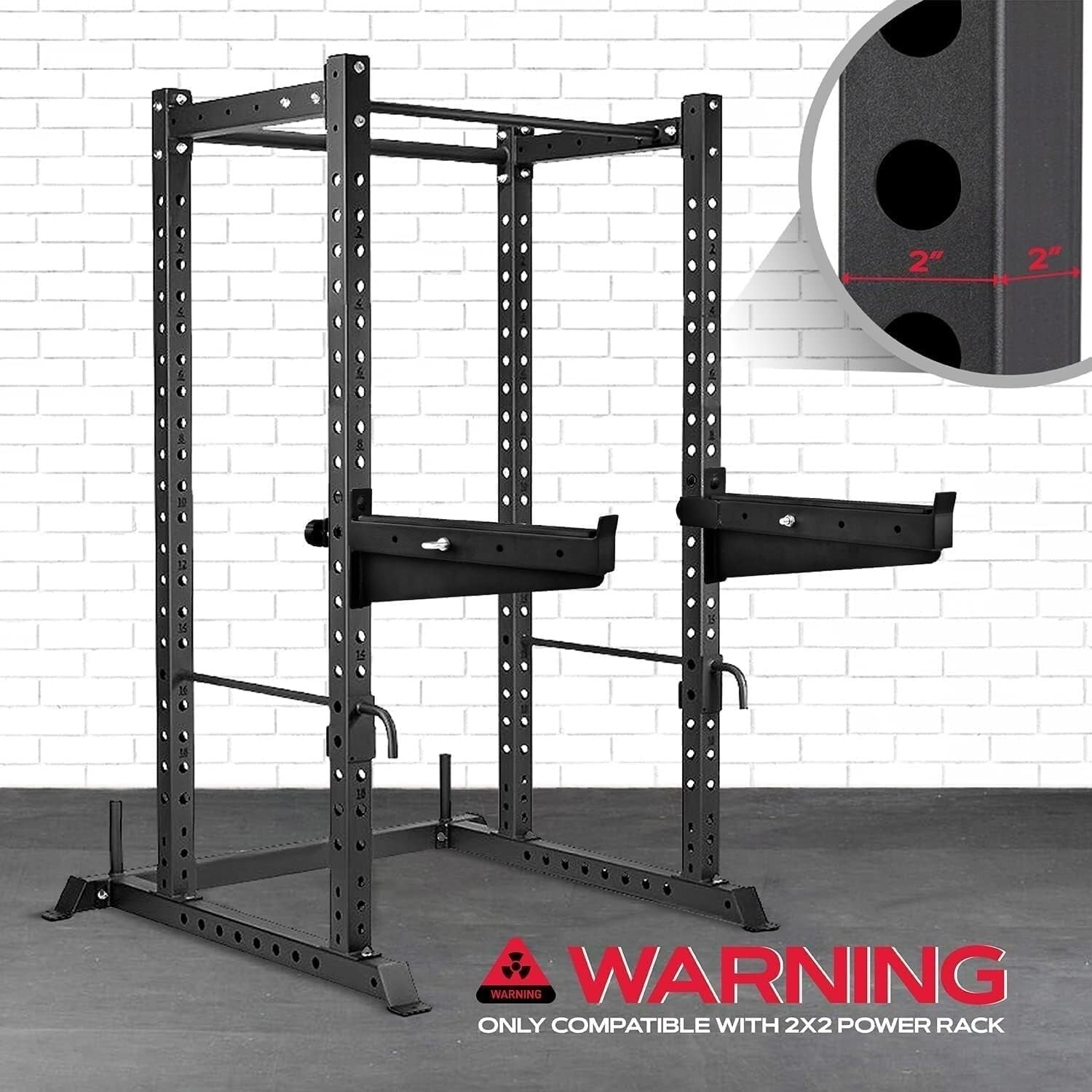 Barbell Holders for Heavy Lifts - 1000 lbs Capacity Spotter Arms for Power Racks