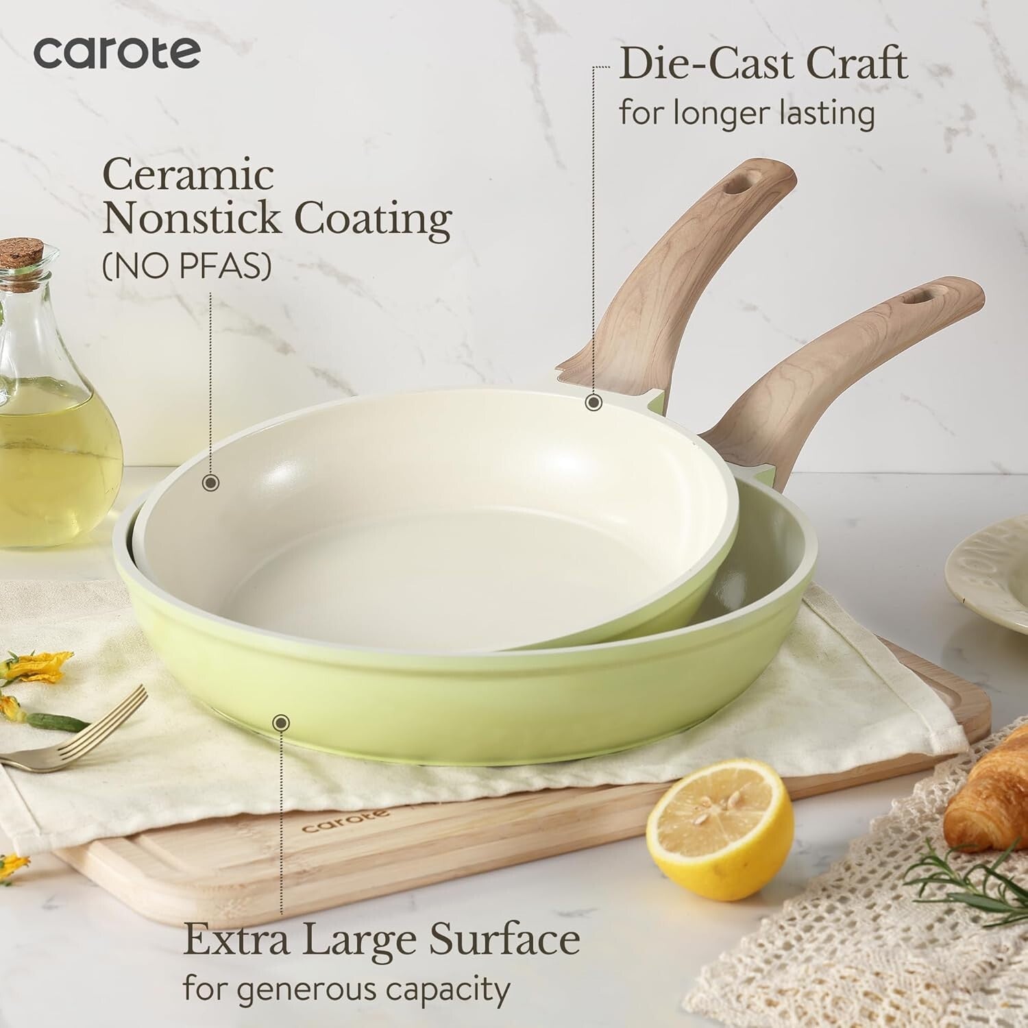 Ceramic Non-Stick Cookware Set – 21-Piece Kitchen Essential for Healthy Cooking
