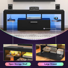 Load image into Gallery viewer, Stylish 51" LED TV Stand with Ample Storage Drawer for Media Organization