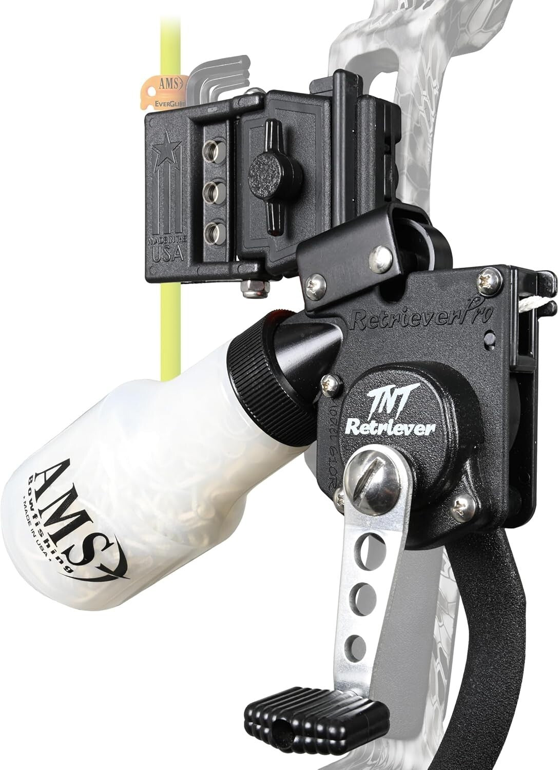 Durable Stainless Steel Retriever TNT Bowfishing Reel with Quick-Release Mount