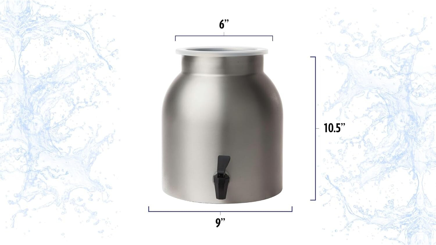 Elegant 2.2 Gallon Stainless Steel Water Dispenser - Eco-Friendly Design