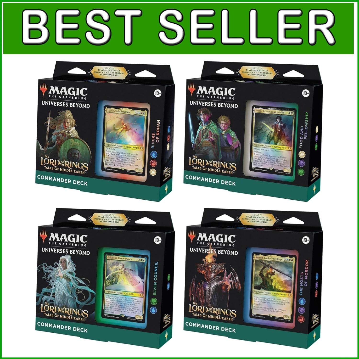 Magic: The Gathering - The Lord of the Rings Commander Deck Bundle (Pack of 4)