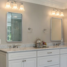 Load image into Gallery viewer, Sleek 40x24 Chrome Framed Bathroom Mirror - Easy Installation and Modern Design