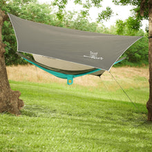 Load image into Gallery viewer, 11x9 ft Waterproof Camping Tarp with Guy Lines &amp; Carry Bag - Adventure Ready