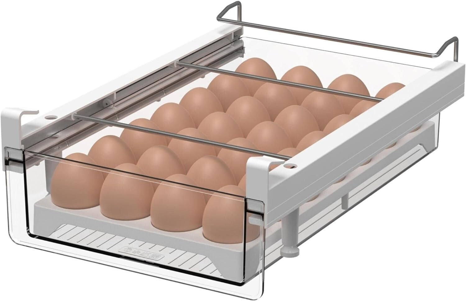 Premium Clear PET Egg Organizer with Heavy Duty Design - Easy Installation