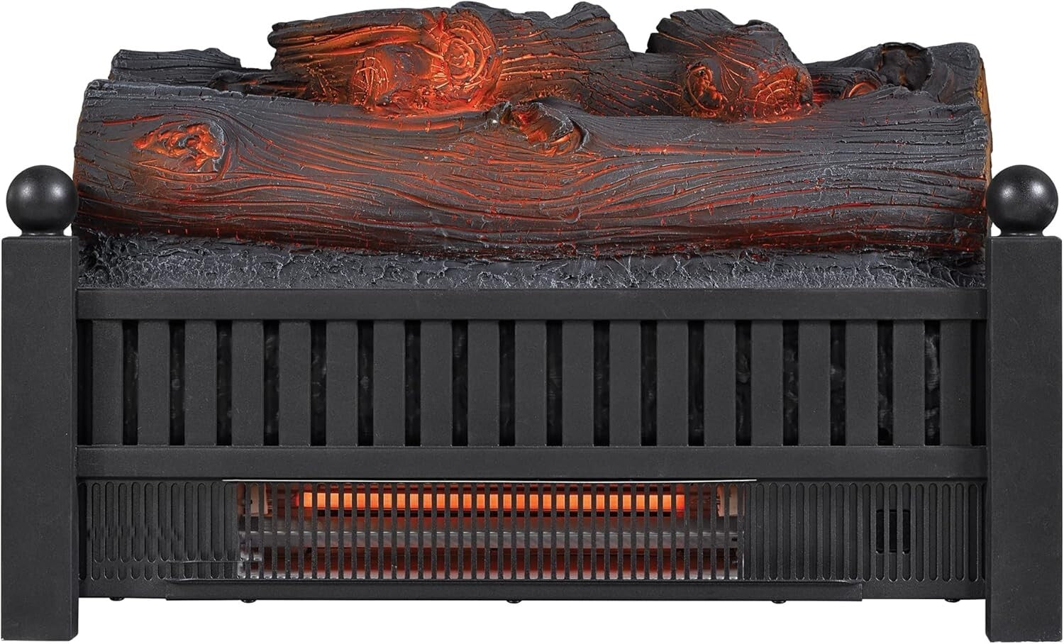 Electric Log Set Heater with Remote & Crackling Sound for 1,000 Sq Ft Spaces